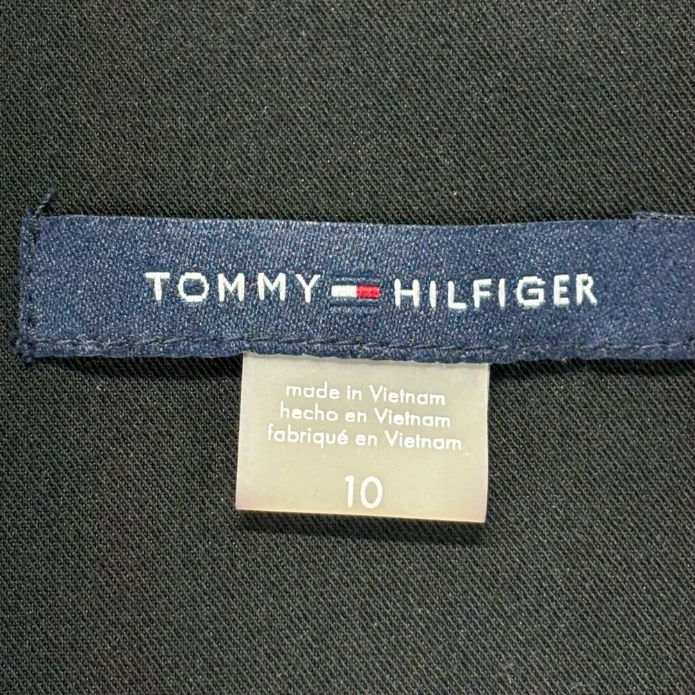 Tommy Hilfiger Blazer Womens 10 Black Single Button Gold Crest Buttons Tailored - Picture 6 of 16